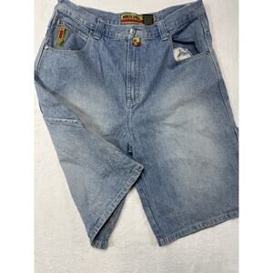 Brooklyn Express BX70 Men's Jean Shorts Faded Denim Size 34